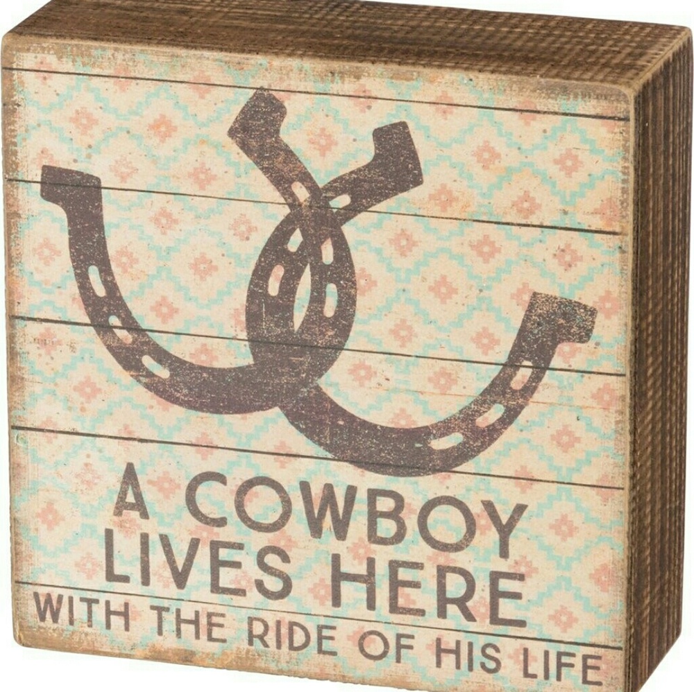 Cowboy Box Sign